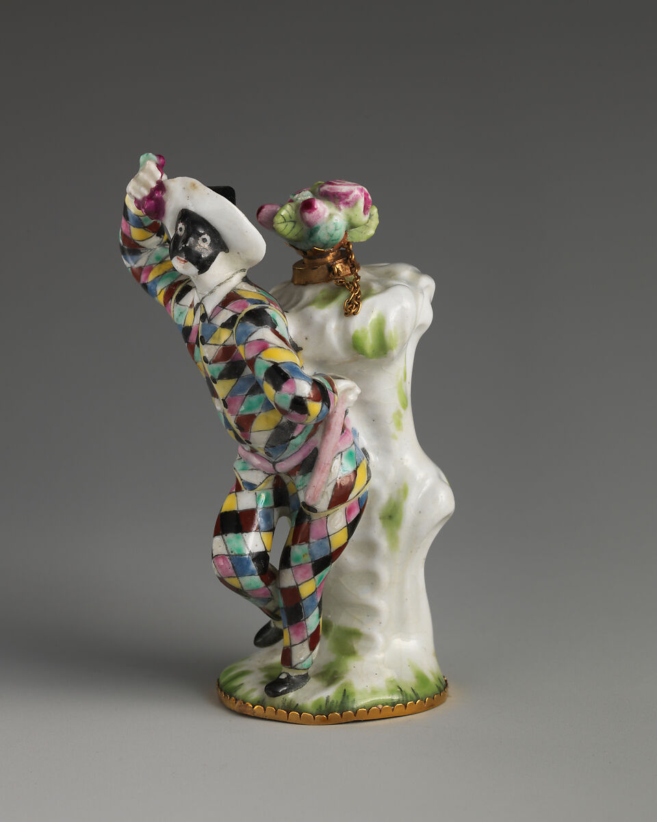 Harlequin, Chelsea Porcelain Manufactory (British, 1744–1784), Soft-paste porcelain, British, Chelsea 