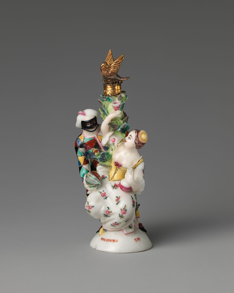 Harlequin and Columbine in a group, Saint James's Factory (British, ca. 1748/49–1760), Soft-paste porcelain, British, London