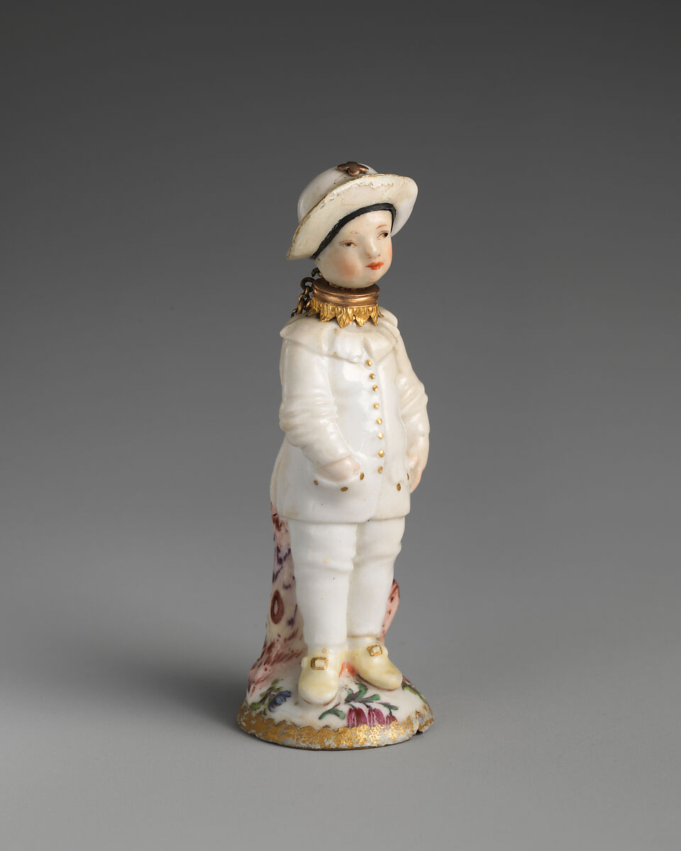 Pierrot, Chelsea Porcelain Manufactory (British, 1745–1784, Red Anchor Period, ca. 1753–58), Soft-paste porcelain, British, Chelsea 