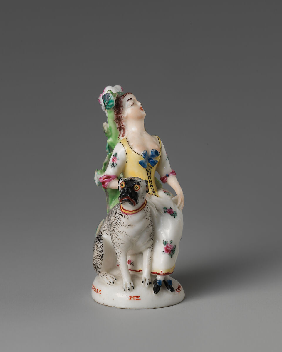 Girl with dog, Saint James's Factory (British, ca. 1748/49–1760), Soft-paste porcelain, British, London