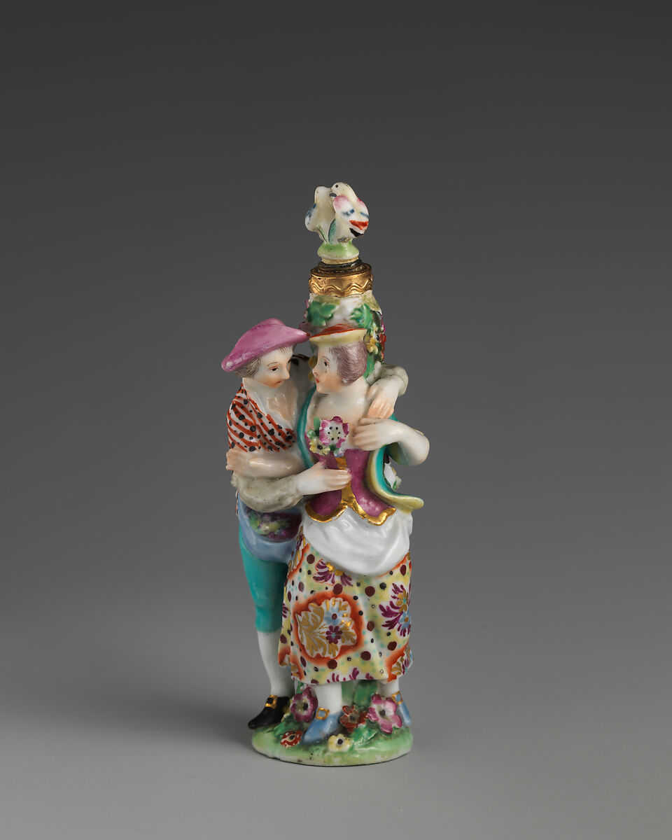 Lovers, Chelsea Porcelain Manufactory (British, 1745–1784, Gold Anchor Period, 1759–69), Soft-paste porcelain, British, Chelsea 