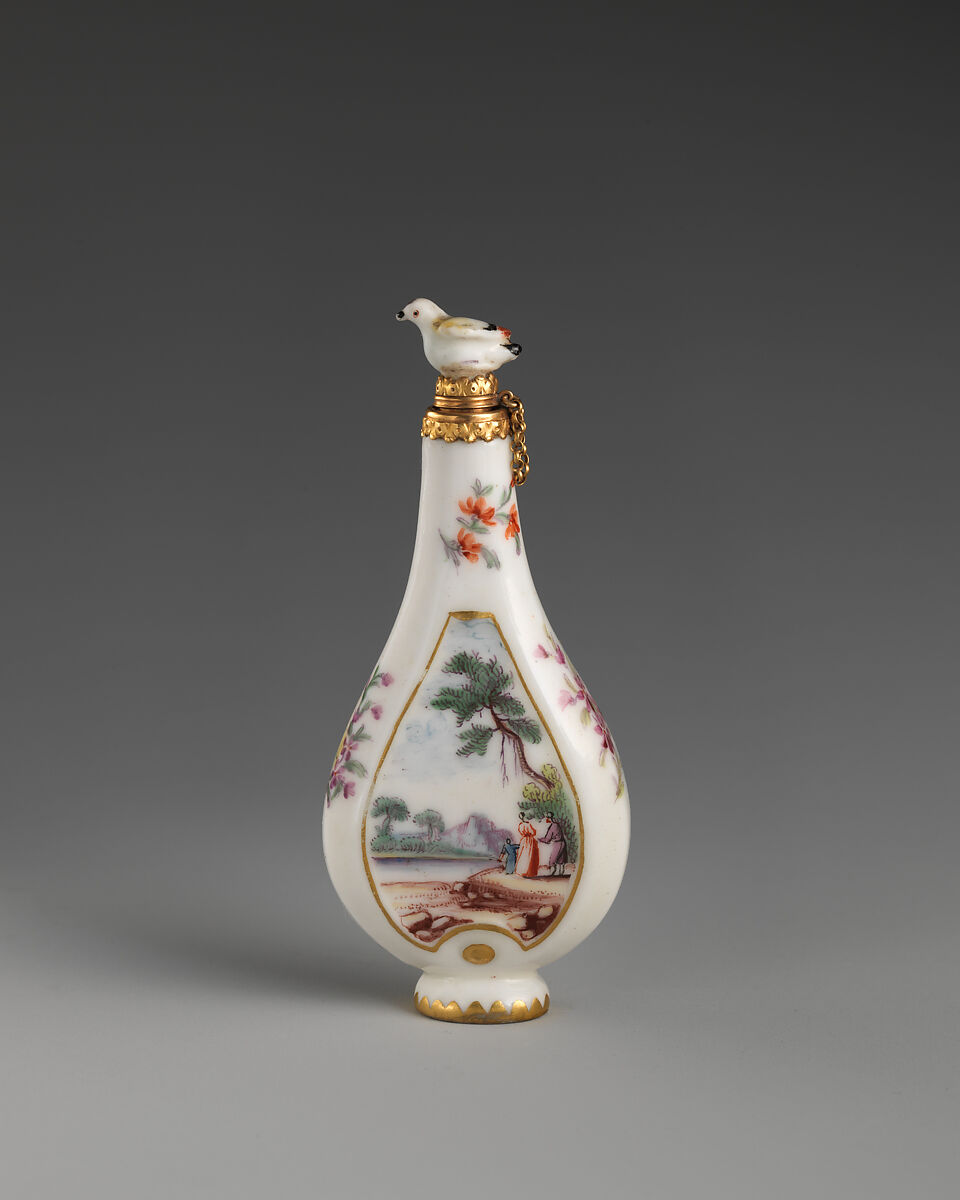 Flagon, Chelsea Porcelain Manufactory (British, 1745–1784, Red Anchor Period, ca. 1753–58), Soft-paste porcelain, British, Chelsea 