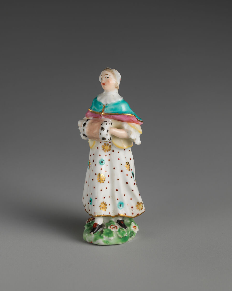 Lady, Derby Porcelain Manufactory (British, 1751–1785), Soft-paste porcelain, British, Chelsea-Derby 