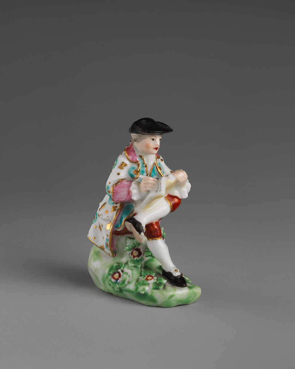 Poet, Derby Porcelain Manufactory (British, 1751–1785), Soft-paste porcelain, British, Chelsea-Derby 