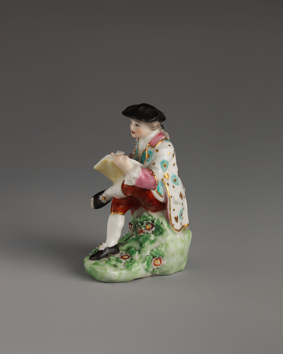 Poet, Derby Porcelain Manufactory (British, 1751–1785), Soft-paste porcelain, British, Chelsea-Derby