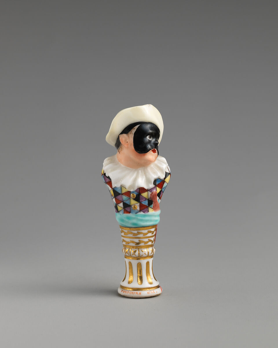 Bust of Harlequin, Derby Porcelain Manufactory (British, 1751–1785), Soft-paste porcelain, British, Chelsea-Derby 