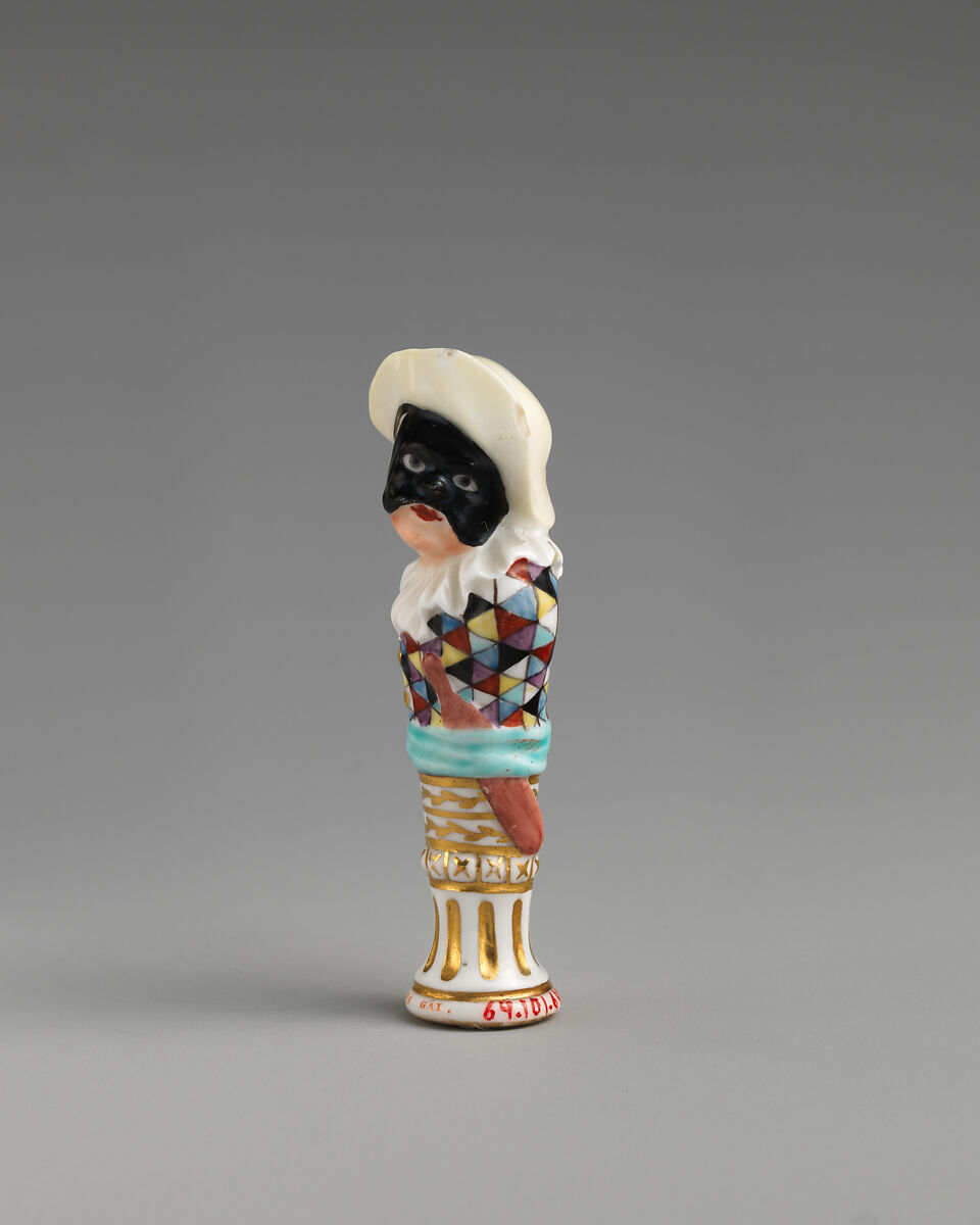 Bust of Harlequin, Derby Porcelain Manufactory (British, 1751–1785), Soft-paste porcelain, British, Chelsea-Derby