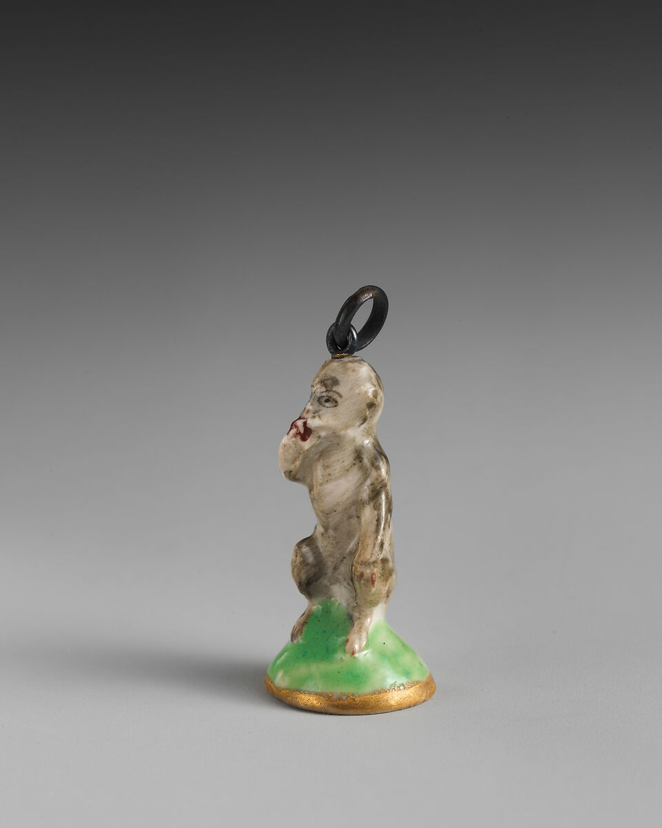 Monkey, Derby Porcelain Manufactory (British, 1751–1785), Soft-paste porcelain, British, Chelsea-Derby 