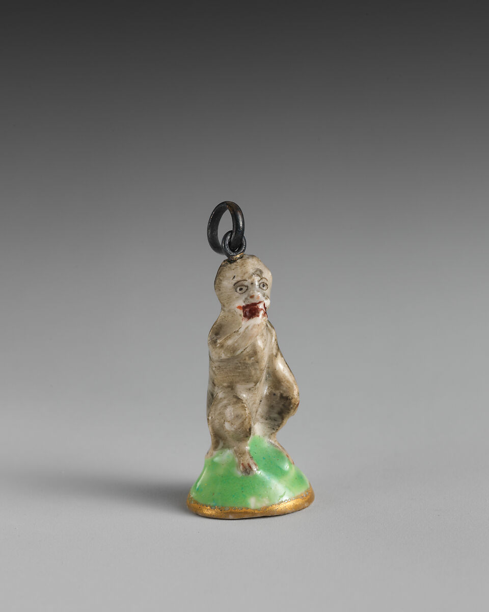 Monkey, Derby Porcelain Manufactory (British, 1751–1785), Soft-paste porcelain, British, Chelsea-Derby
