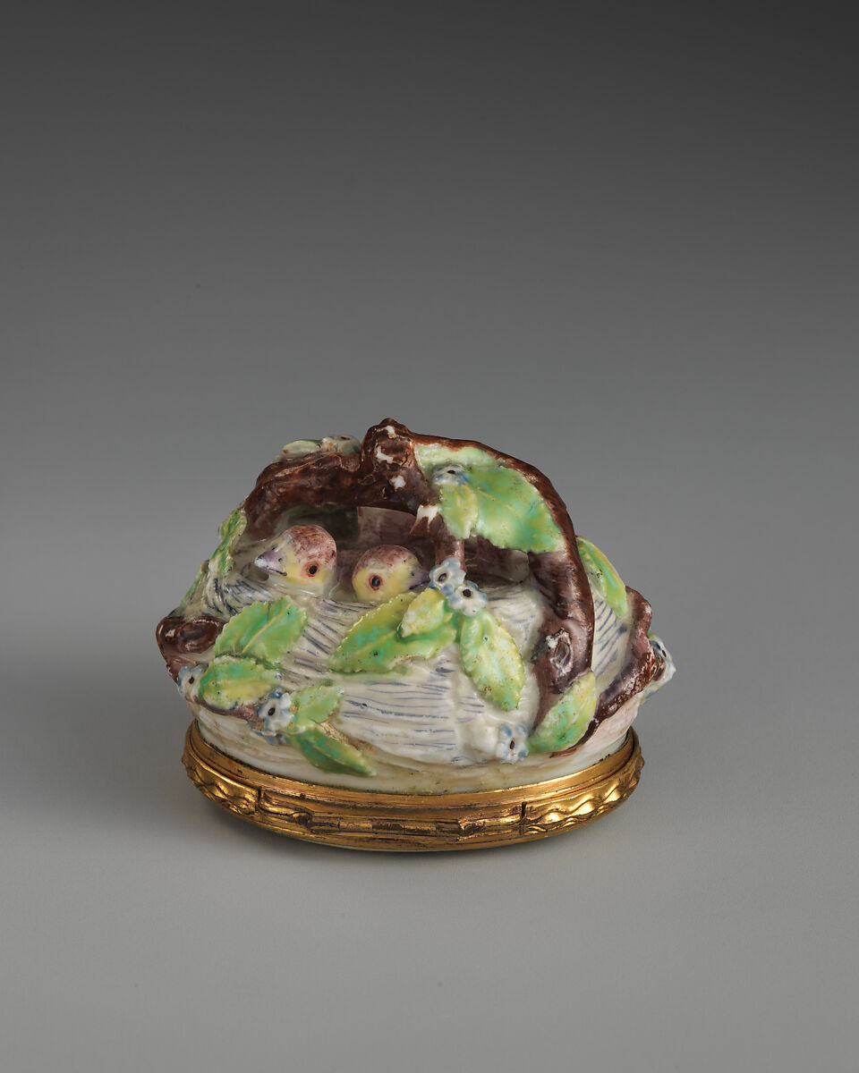 Bird's nest, Chelsea Porcelain Manufactory (British, 1745–1784, Transitional (Brown Anchor) Period, ca. 1758–1759), Soft-paste porcelain, British, Chelsea