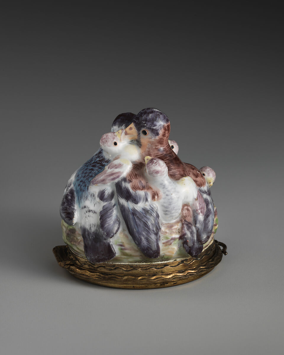 Bird's nest, Chelsea Porcelain Manufactory (British, 1745–1784, Red Anchor Period, ca. 1753–58), Soft-paste porcelain, British, Chelsea