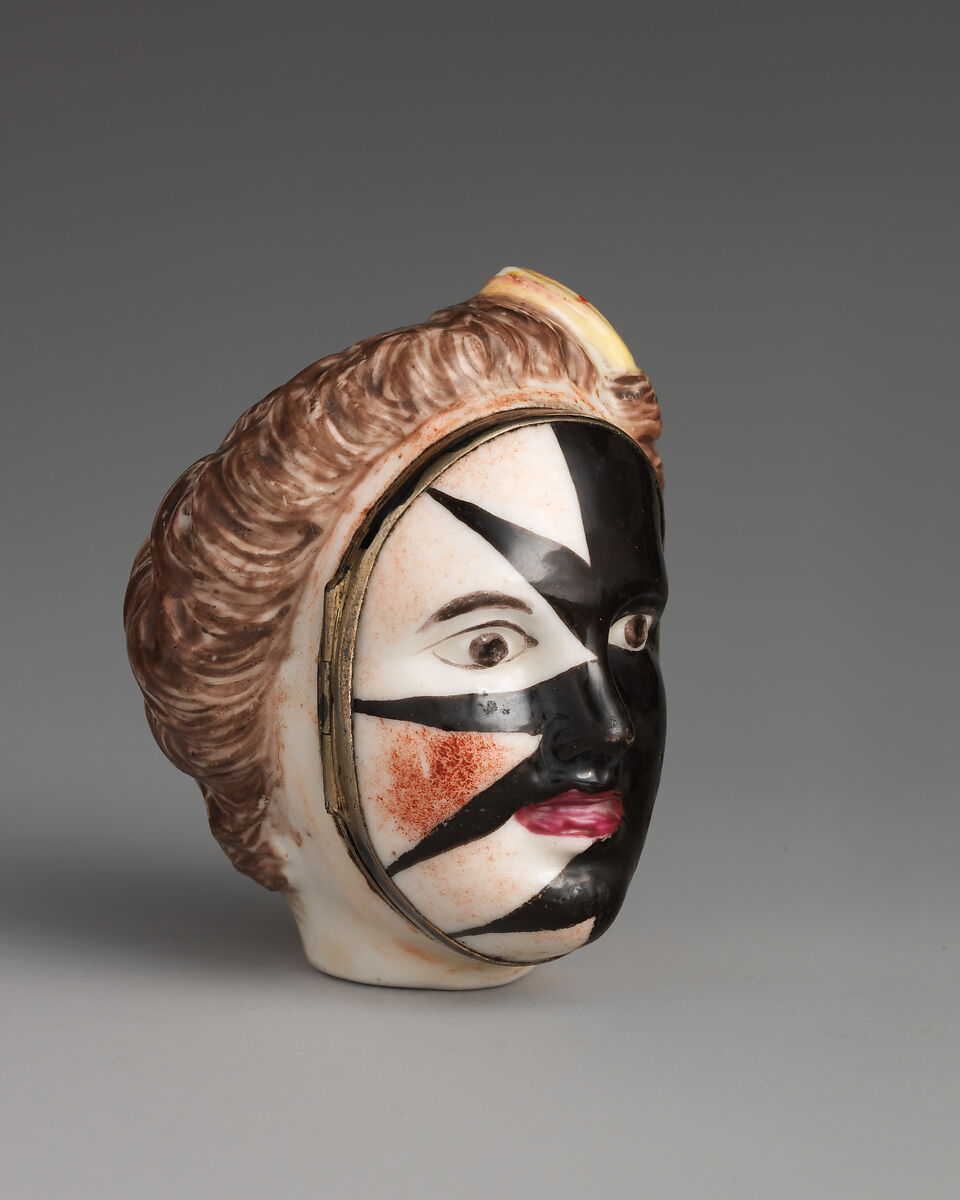 Lady's head, Mennecy, Soft-paste porcelain, French, Mennecy 