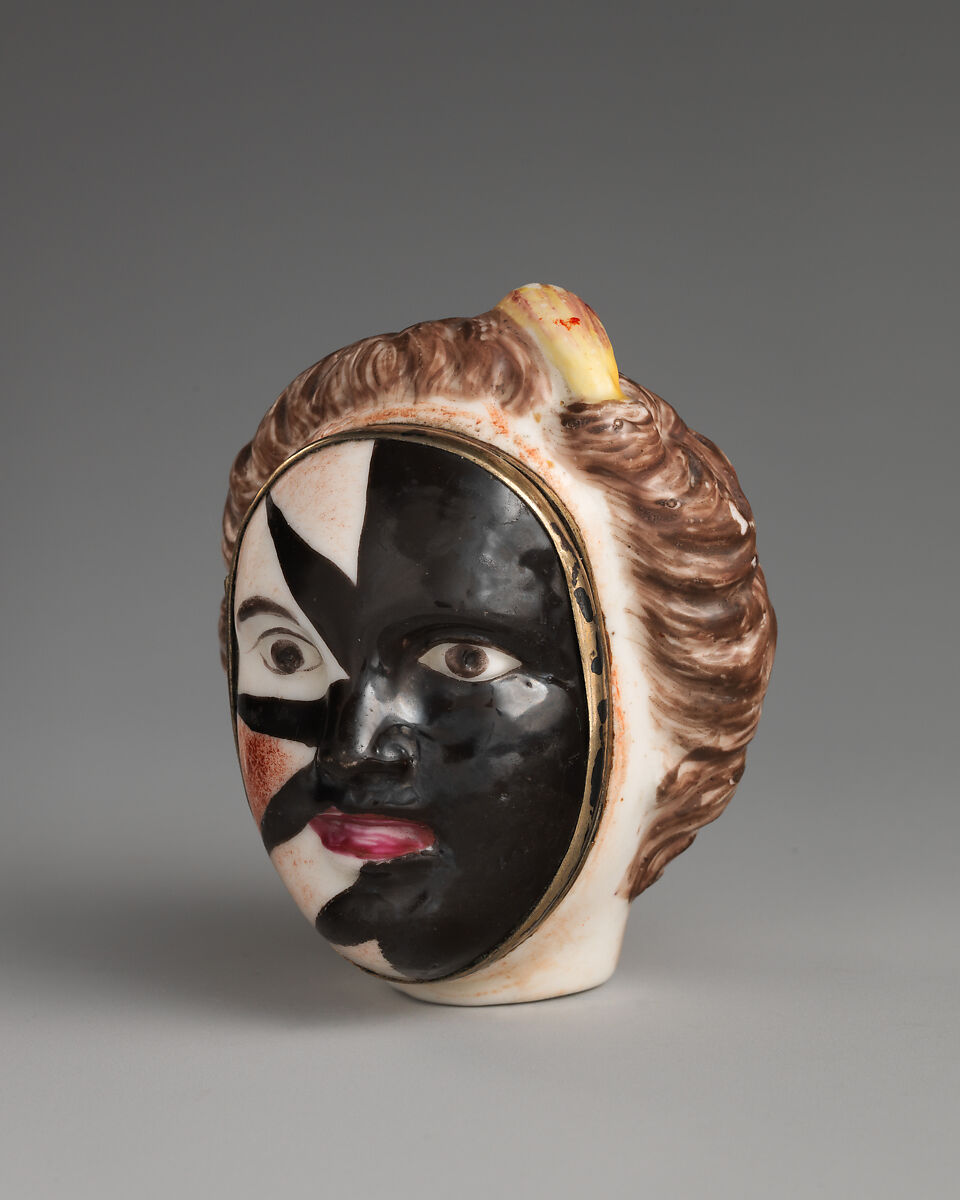 Lady's head, Mennecy, Soft-paste porcelain, French, Mennecy