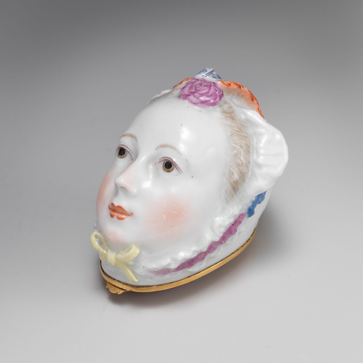 Lady's head, Chelsea Porcelain Manufactory (British, 1745–1784, Red Anchor Period, ca. 1753–58), Soft-paste porcelain, British, Chelsea