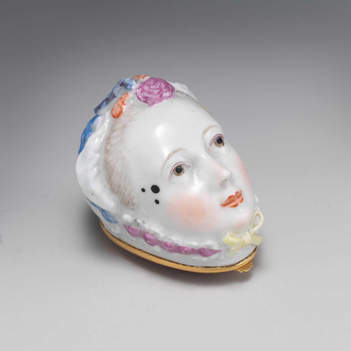 Lady's head, Chelsea Porcelain Manufactory (British, 1745–1784, Red Anchor Period, ca. 1753–58), Soft-paste porcelain, British, Chelsea 