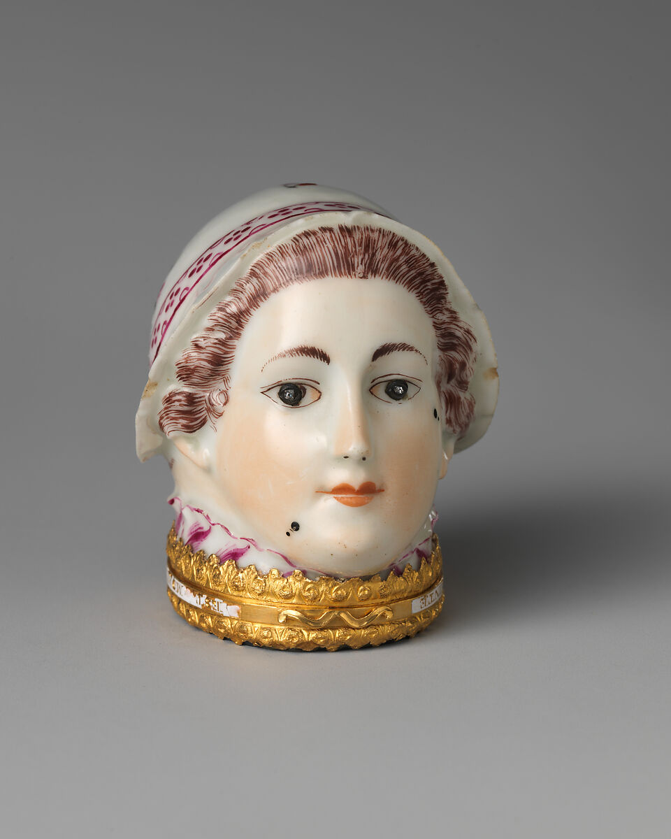 Lady's head, Saint James's Factory (British, ca. 1748/49–1760), Soft-paste porcelain, diamonds, British, London