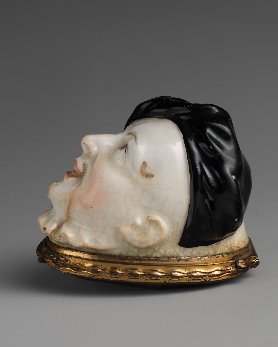 Man's head, Chelsea Porcelain Manufactory (British, 1745–1784, Gold Anchor Period, 1759–69), Soft-paste porcelain, British, Chelsea