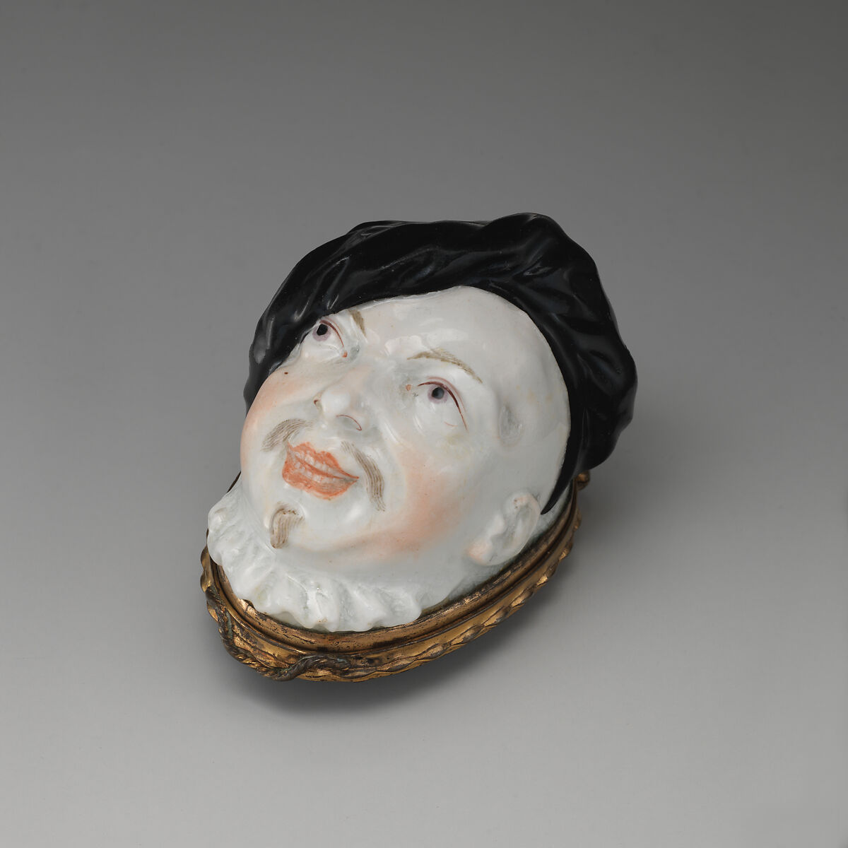 Man's head, Chelsea Porcelain Manufactory (British, 1745–1784, Gold Anchor Period, 1759–69), Soft-paste porcelain, British, Chelsea 