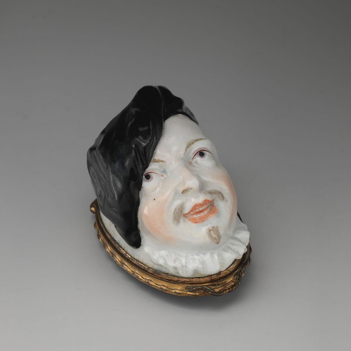 Man's head, Chelsea Porcelain Manufactory (British, 1745–1784, Gold Anchor Period, 1759–69), Soft-paste porcelain, British, Chelsea