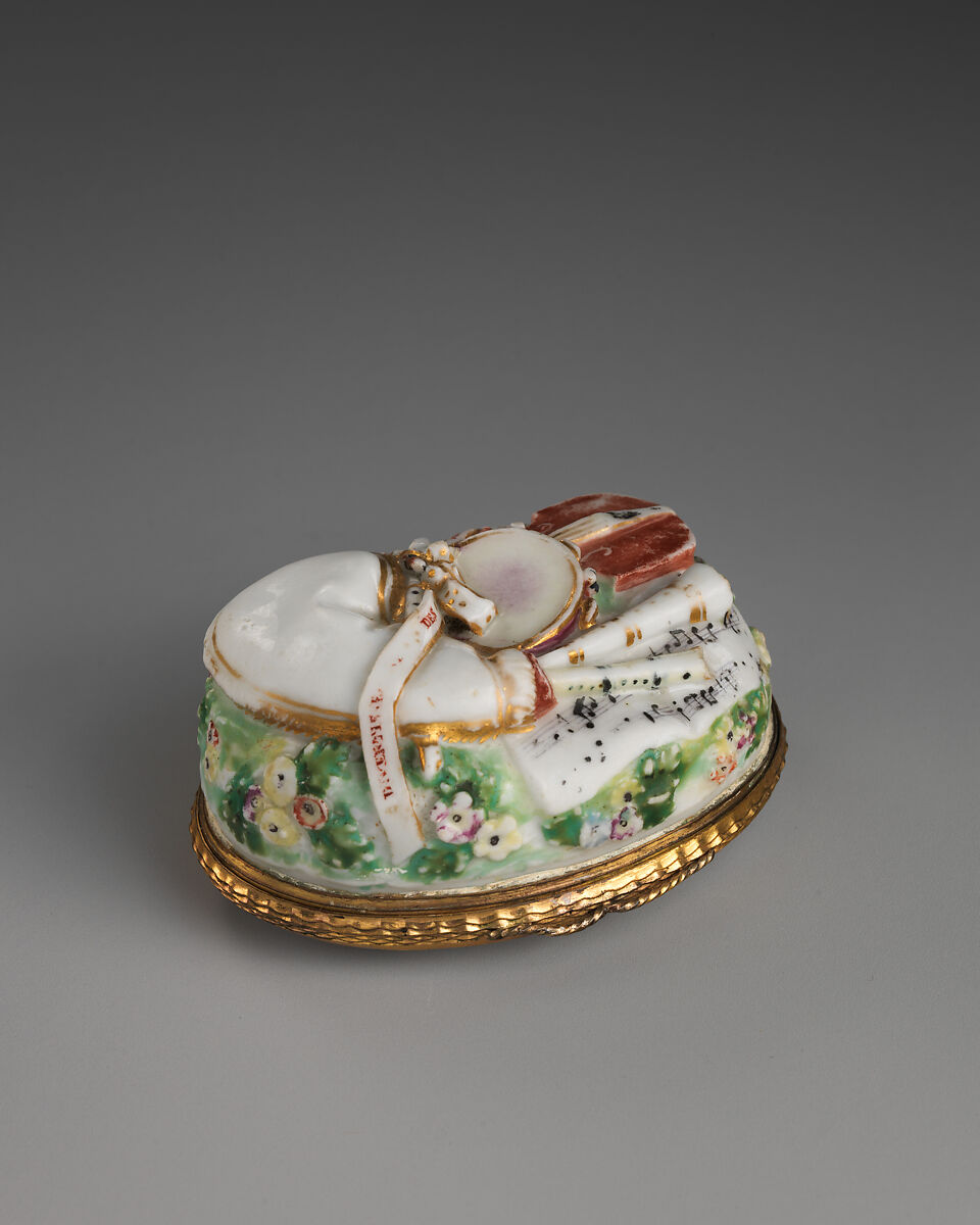 Musical instruments, Chelsea Porcelain Manufactory (British, 1745–1784, Red Anchor Period, ca. 1753–58), Soft-paste porcelain, British, Chelsea