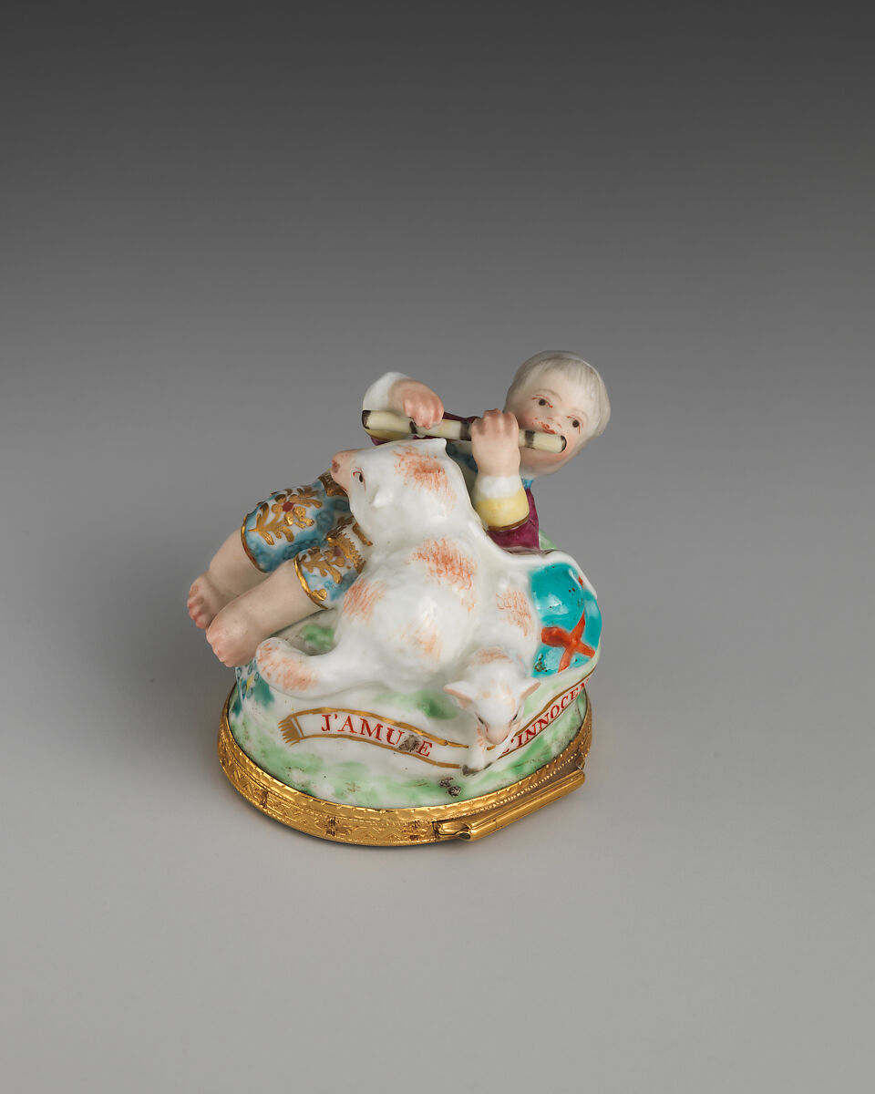Shepherd boy, Chelsea Porcelain Manufactory (British, 1745–1784, Gold Anchor Period, 1759–69), Soft-paste porcelain, British, Chelsea