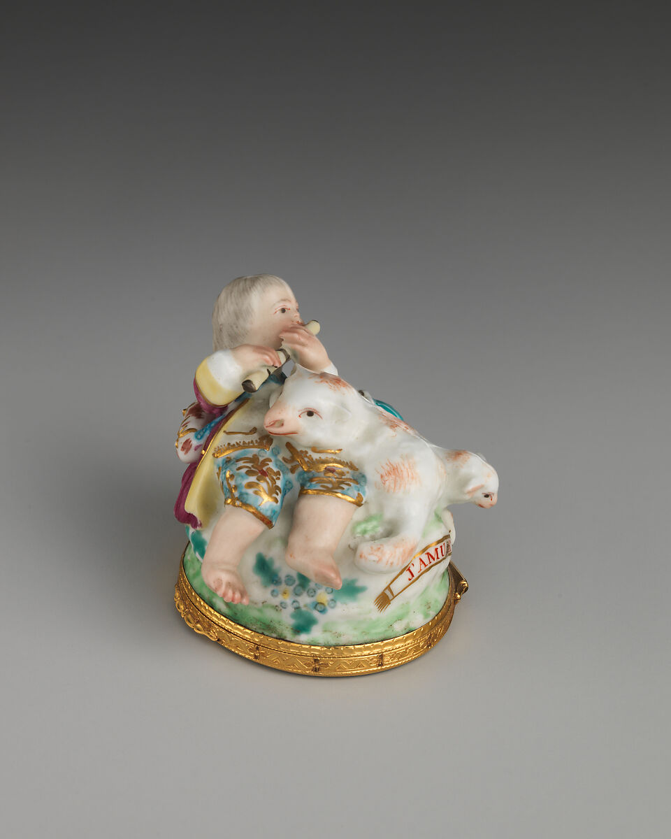Shepherd boy, Chelsea Porcelain Manufactory (British, 1745–1784, Gold Anchor Period, 1759–69), Soft-paste porcelain, British, Chelsea