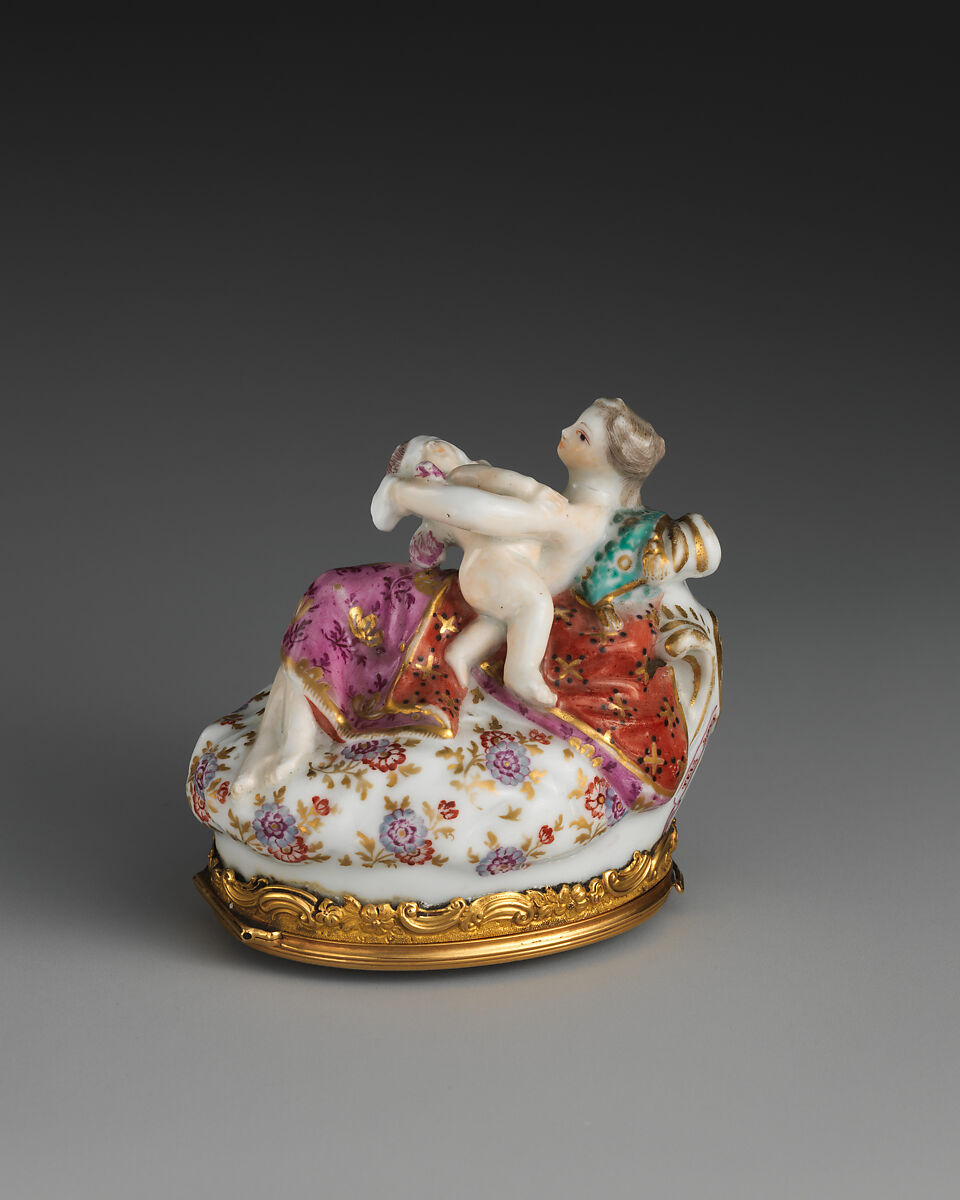 Venus and Cupid in a group, Chelsea Porcelain Manufactory (British, 1745–1784, Transitional (Brown Anchor) Period, ca. 1758–1759), Soft-paste porcelain, British, Chelsea