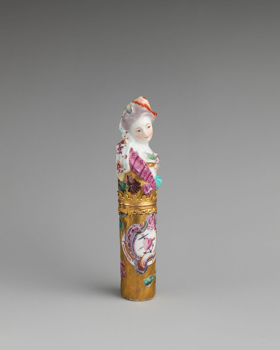 Female bust, Chelsea Porcelain Manufactory (British, 1745–1784, Transitional (Brown Anchor) Period, ca. 1758–1759), Soft-paste porcelain, British, Chelsea