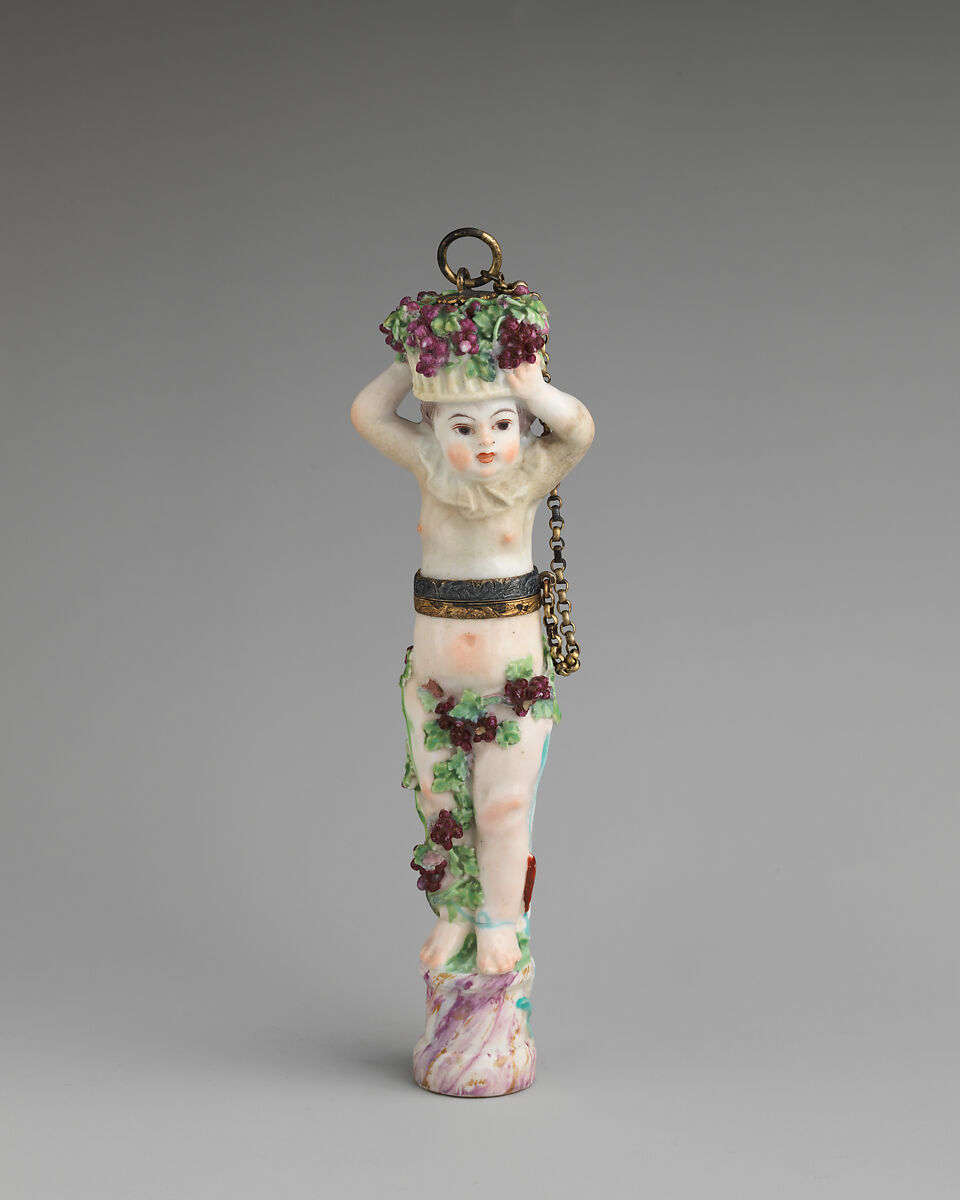 Infant Bacchus, Chelsea Porcelain Manufactory (British, 1745–1784, Transitional (Brown Anchor) Period, ca. 1758–1759), Soft-paste porcelain, British, Chelsea