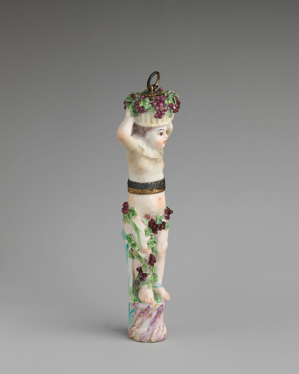 Infant Bacchus, Chelsea Porcelain Manufactory (British, 1745–1784, Transitional (Brown Anchor) Period, ca. 1758–1759), Soft-paste porcelain, British, Chelsea
