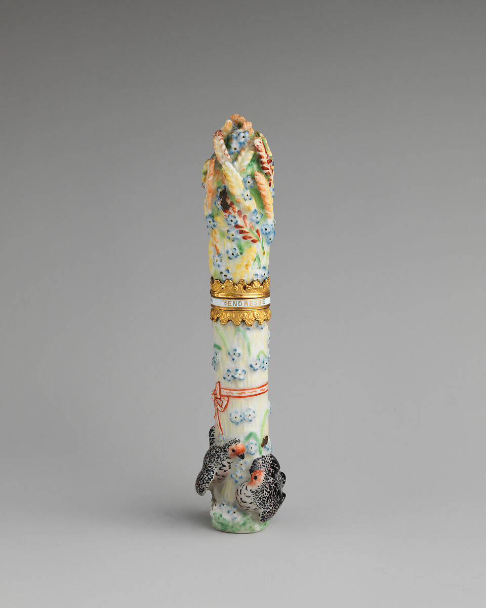 Partridges in wheatsheaf, Chelsea Porcelain Manufactory (British, 1745–1784, Red Anchor Period, ca. 1753–58), Soft-paste porcelain, British, Chelsea 