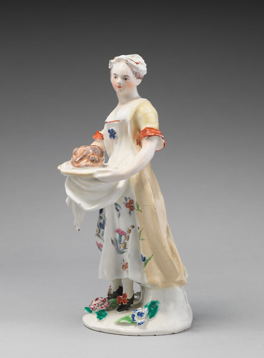 Two cooks, Bow Porcelain Factory (British, 1747–1776), Soft-paste porcelain, British, Bow, London