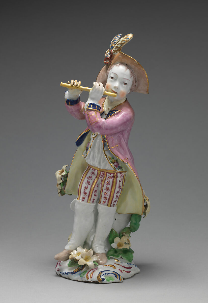 Fife player, Bow Porcelain Factory (British, 1747–1776), Soft-paste porcelain, British, Bow, London 