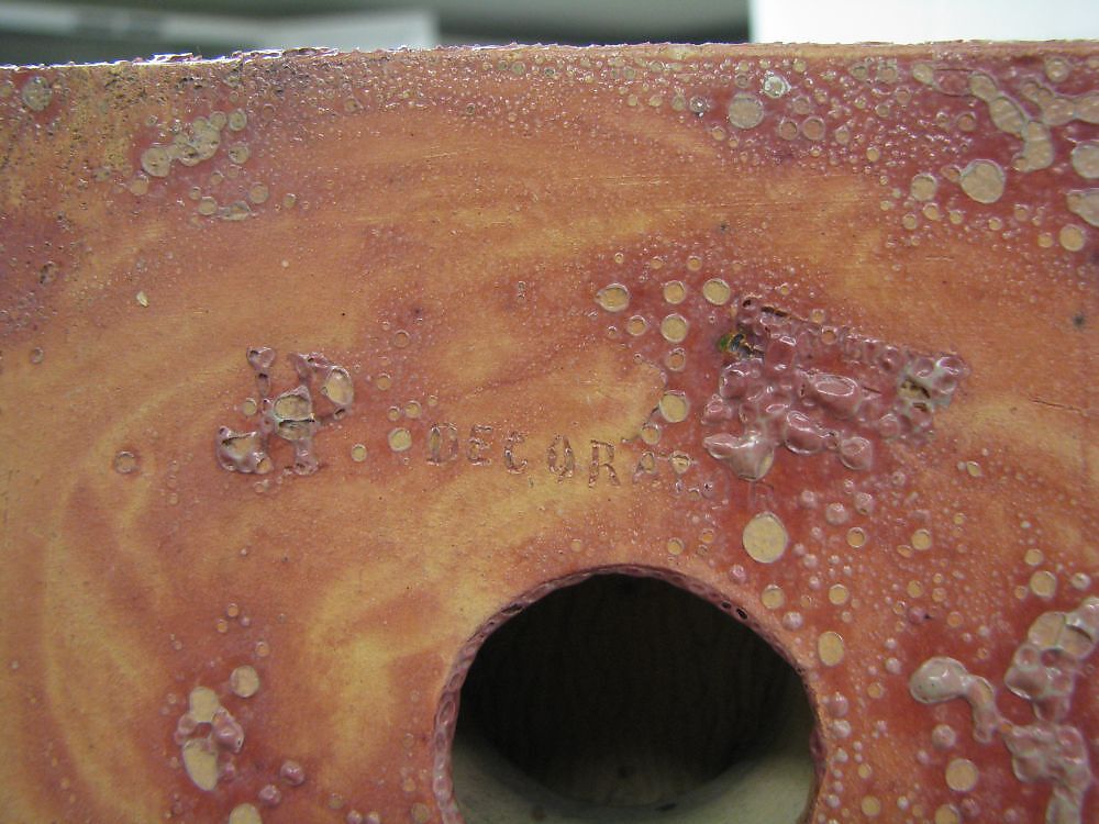 Clock case and vase, George E. Ohr (American, Biloxi, Mississippi 1857–1918  Biloxi, Mississippi), Earthenware, American