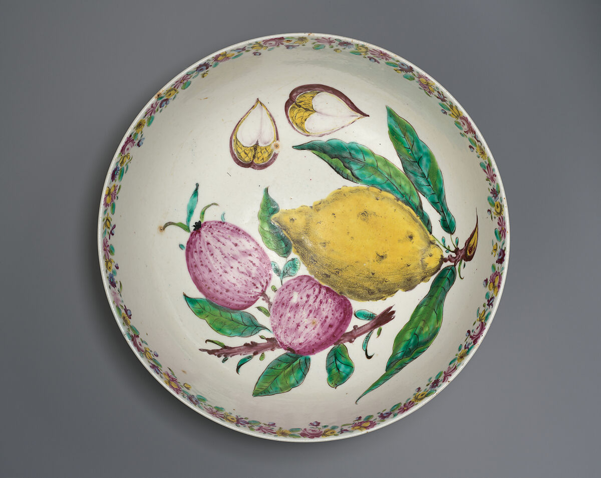 Marriage bowl, Bow Porcelain Factory (British, 1747–1776), Soft-paste porcelain, British, Bow, London 