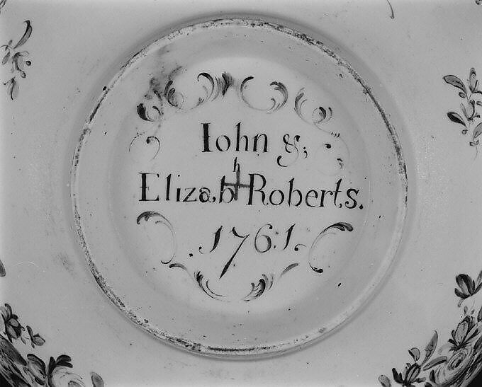 Marriage bowl, Bow Porcelain Factory (British, 1747–1776), Soft-paste porcelain, British, Bow, London