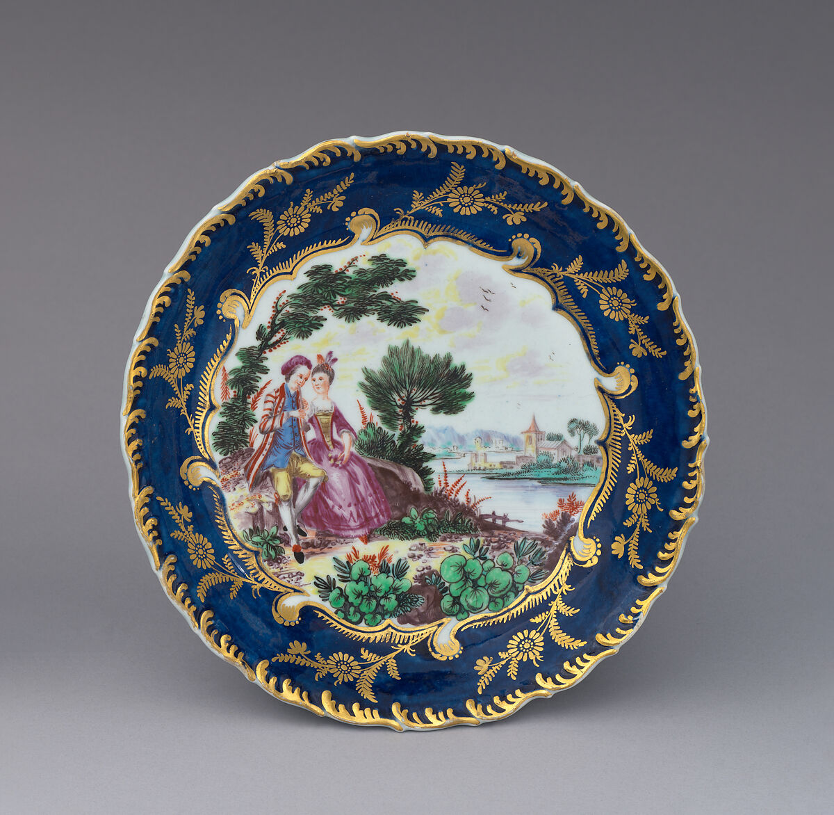 Pair of plates, Bow Porcelain Factory (British, 1747–1776), Soft-paste porcelain, British, Bow, London