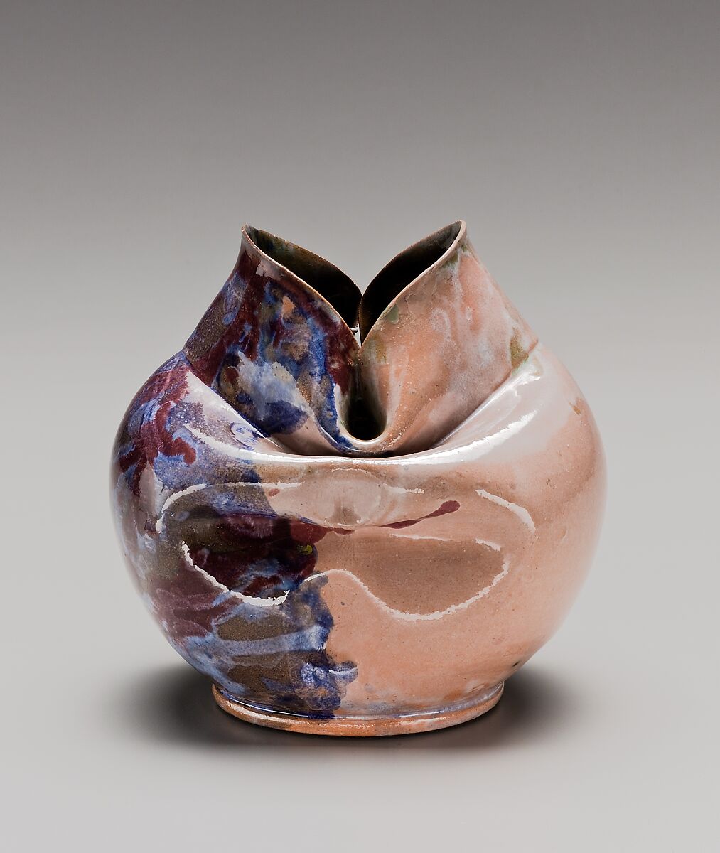 Vase, George E. Ohr (American, Biloxi, Mississippi 1857–1918  Biloxi, Mississippi), Earthenware, American 