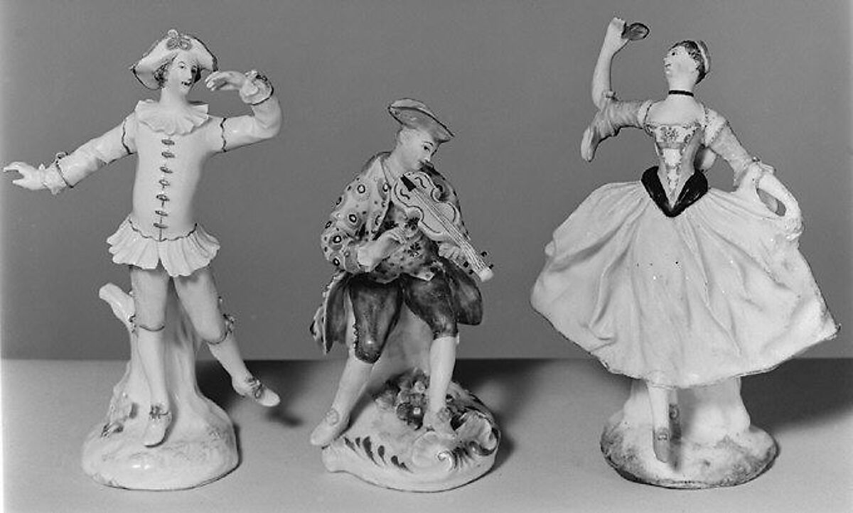 Dancer (one of a pair), Derby Porcelain Manufactory (British, 1751–1785), Soft-paste porcelain, British, Derby 