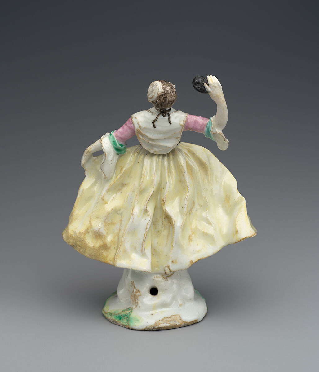Dancer (one of a pair), Derby Porcelain Manufactory (British, 1751–1785), Soft-paste porcelain, British, Derby