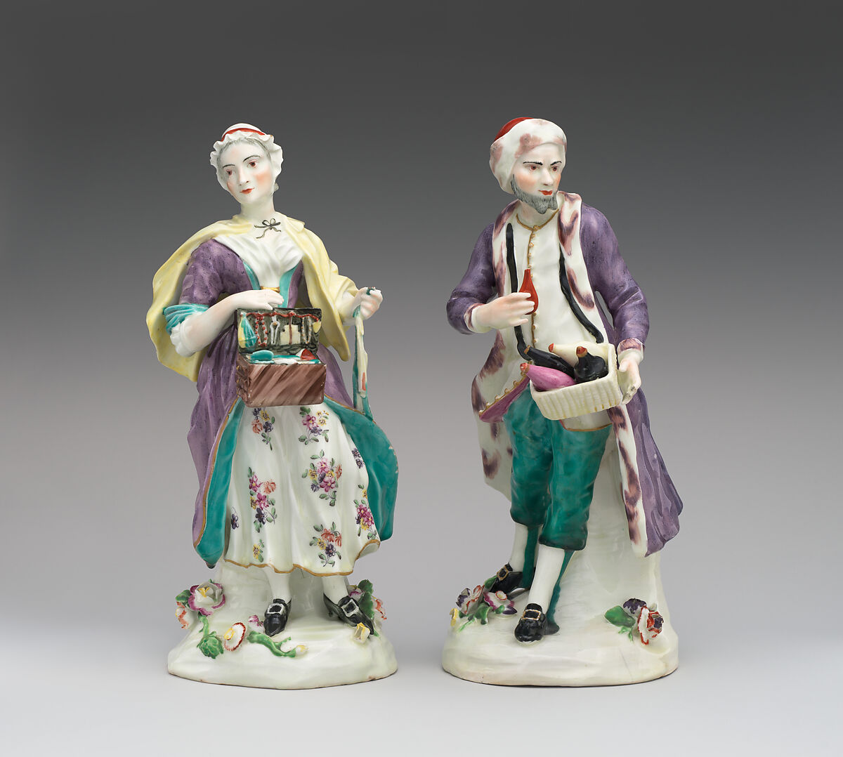 Pedlar (one of a pair), Derby Porcelain Manufactory (British, 1751–1785), Soft-paste porcelain, British, Derby