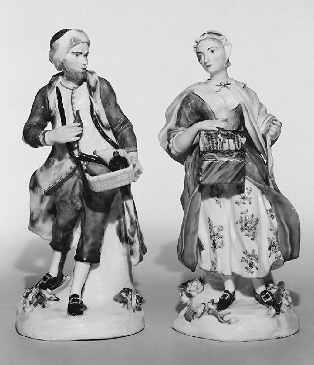 Pedlar (one of a pair), Derby Porcelain Manufactory (British, 1751–1785), Soft-paste porcelain, British, Derby 