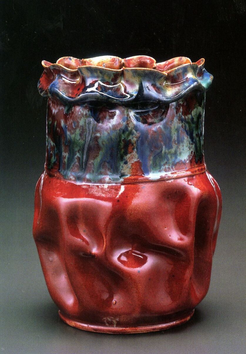 Vase, George E. Ohr (American, Biloxi, Mississippi 1857–1918  Biloxi, Mississippi), Earthenware, American