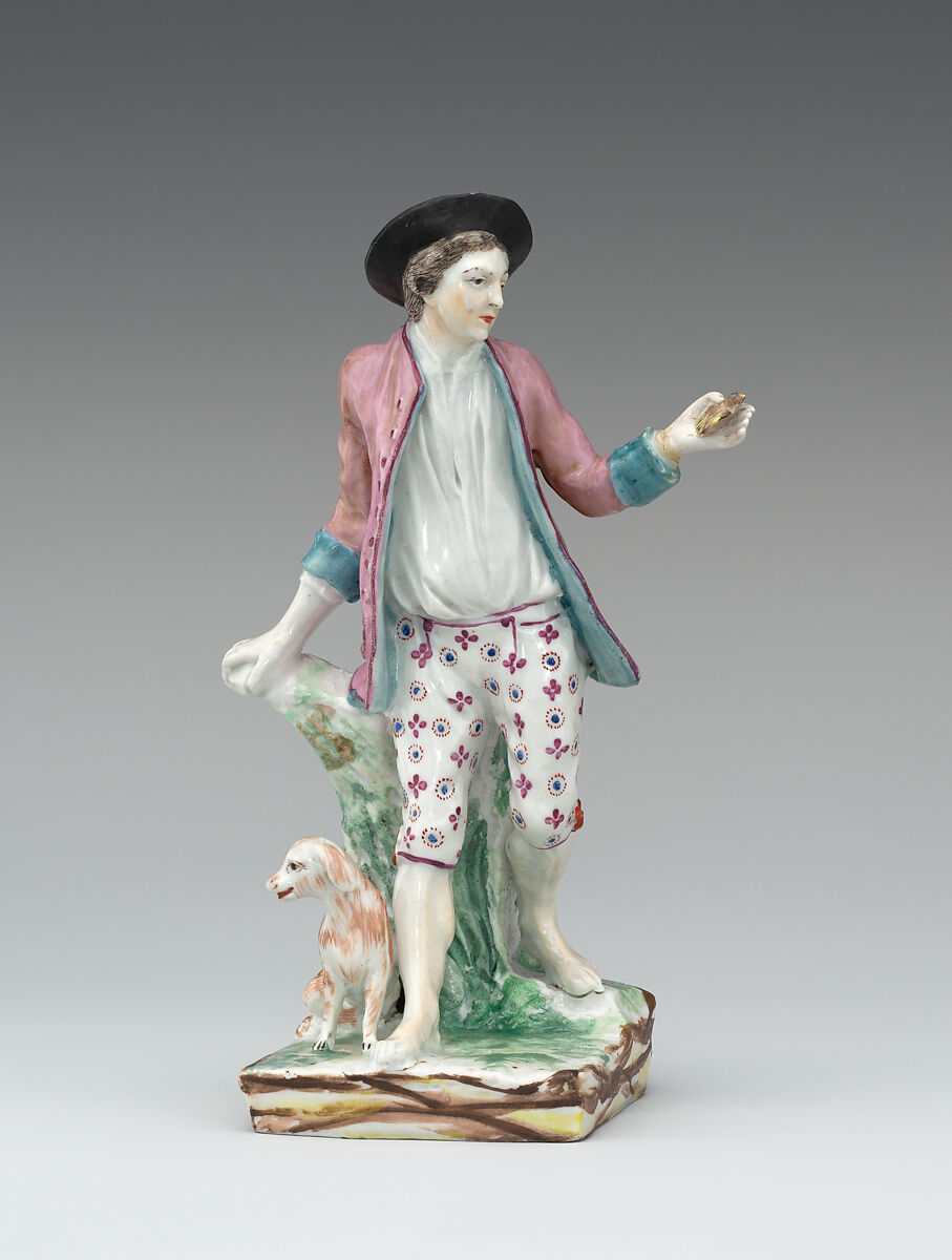 Shepherd and shepherdess, Bristol (British), Hard-paste porcelain, British, Bristol