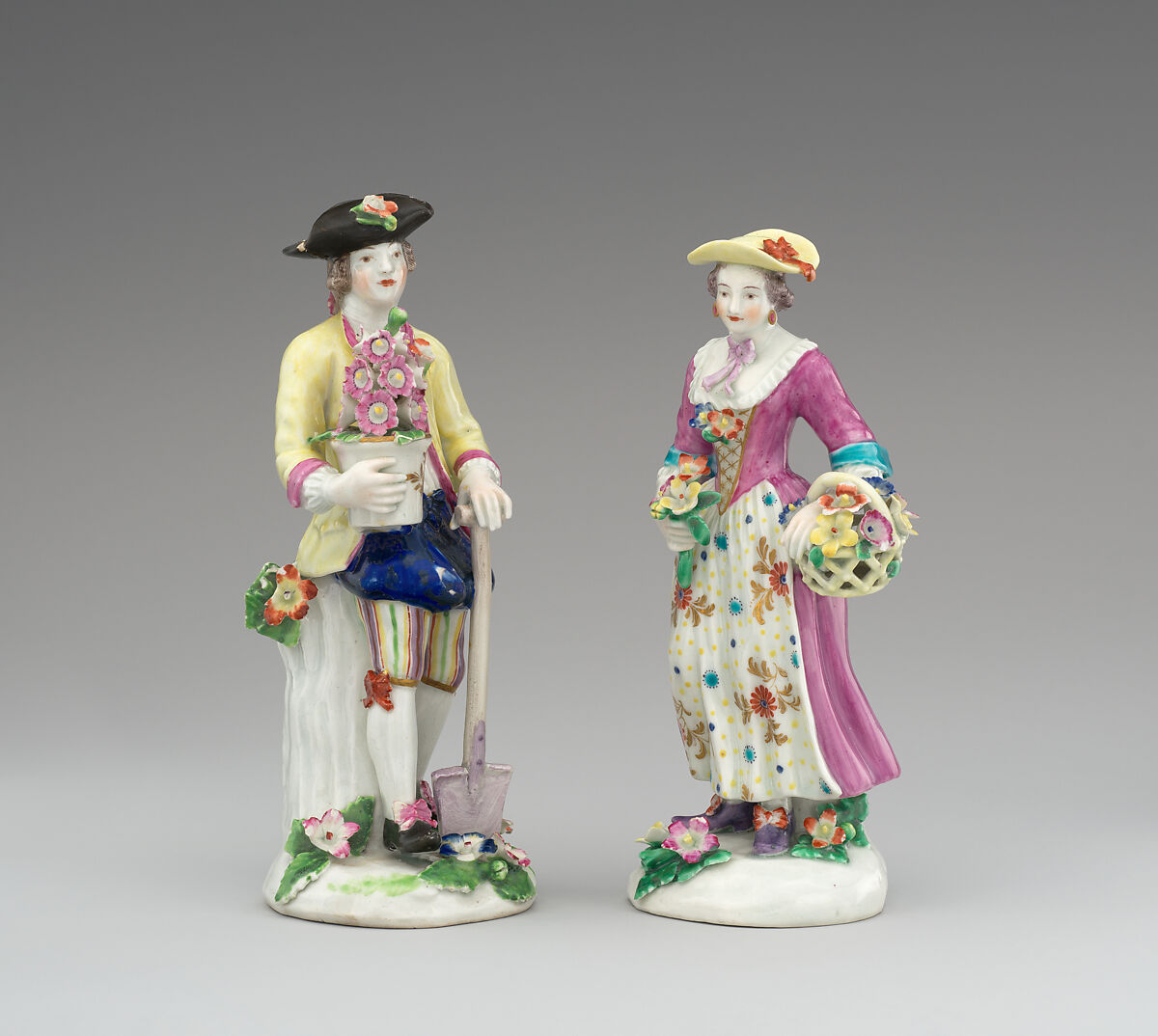 Gardener (one of a pair), Worcester factory (British, 1751–2008), Soft-paste porcelain, British