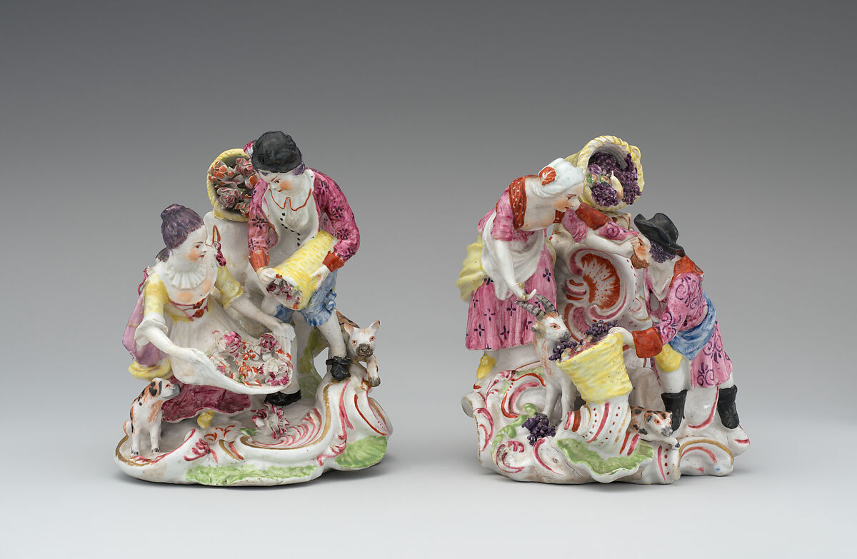 Gardeners, Longton Hall (British, Staffordshire, ca. 1749–1760), Soft-paste porcelain, British, Longton Hall, Staffordshire