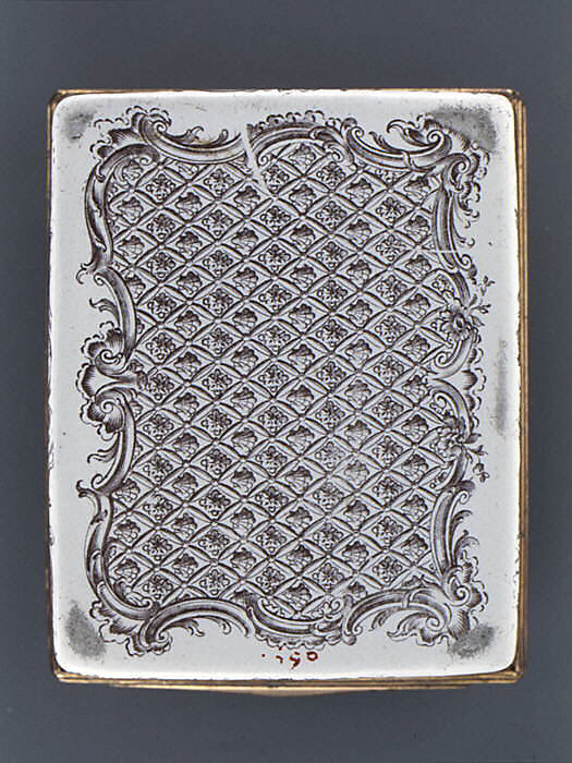 Judgment of Paris, exterior of lid engraved by Simon Francis Ravenet, the elder (French, Paris 1706–1774 London), Enameled copper, British, Battersea