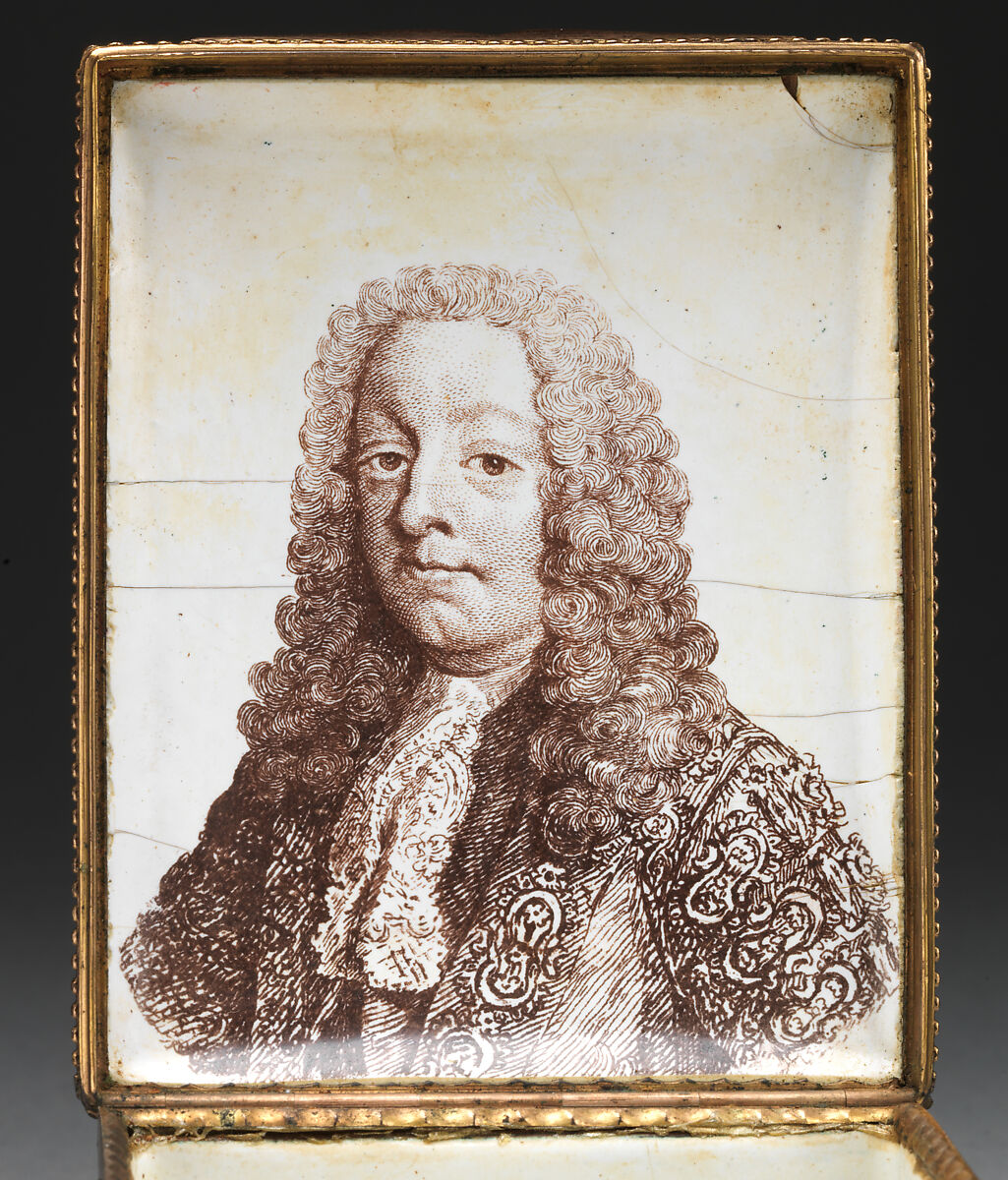 Britannia giving coins to Science and the Arts, exterior engraved by Simon Francis Ravenet, the elder (French, Paris 1706–1774 London), Enameled copper, British, Battersea