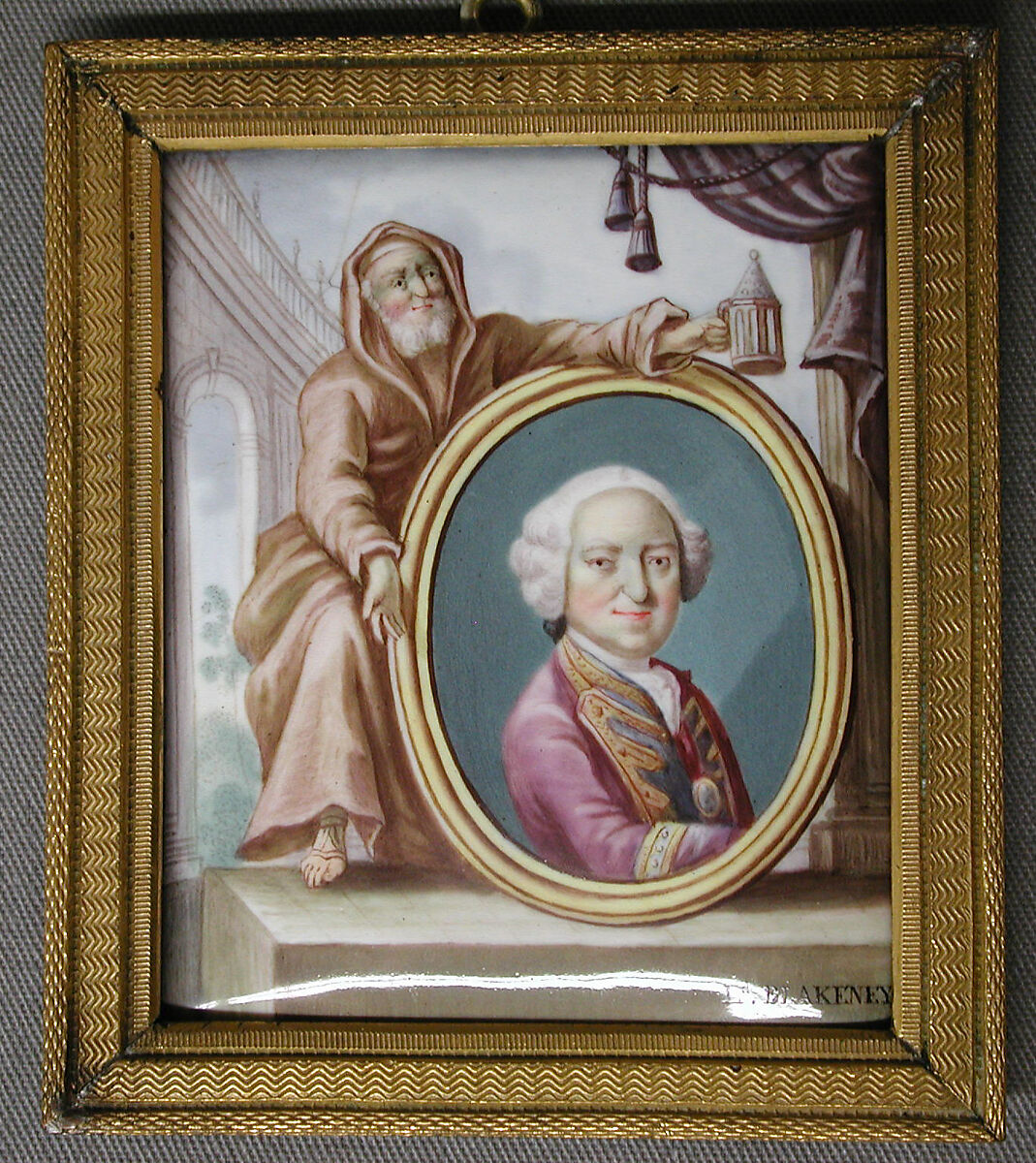 Lord William Blakeney (1692–1761), oval portrait based on print by James McArdell (Irish, Dublin 1729–1765 London), Enamel on copper, British, possibly South Staffordshire