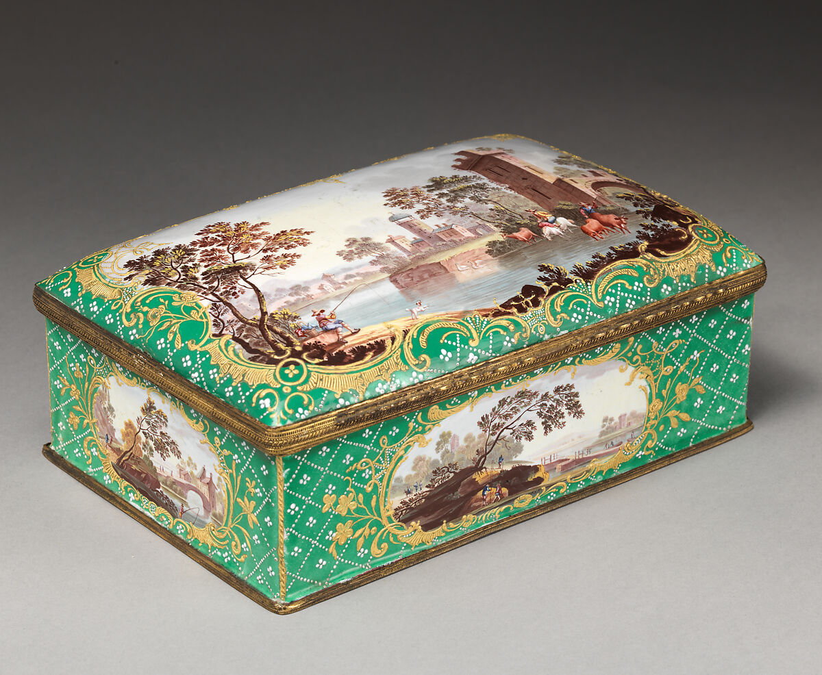 Box, Enamel on copper, British, South Staffordshire 